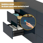 Cassettiera a 9 cassetti, mobile contenitore e organizzatore per camera da letto con luce