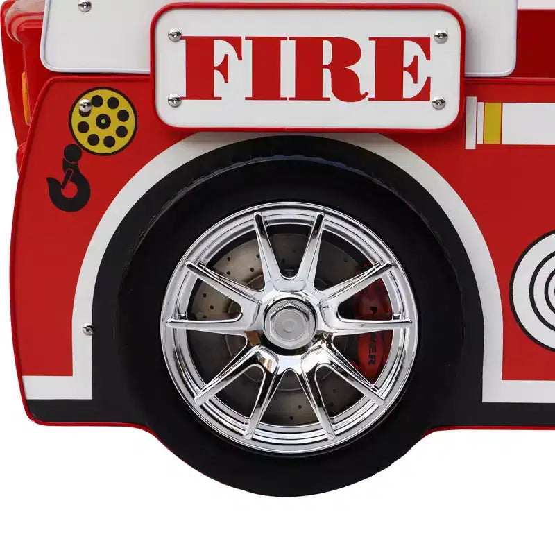 GDFStudio Juna Einzelbett-Feuerwehrbett mit LED-Beleuchtung