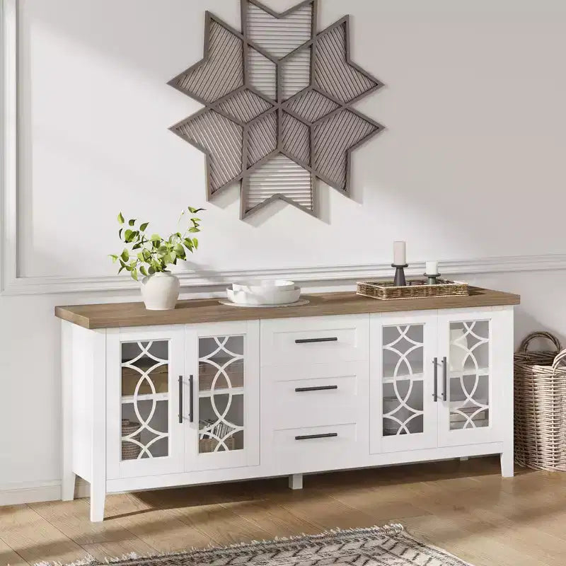 TV-meubels met opbergladen, entertainmentcenter, TV-consoletafel voor woonkamer of slaapkamer, opbergkast