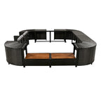 Spa Surround Spa Frame Quadrilateral Outdoor Rattan Sectional Sofa Set