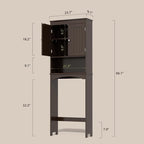 Opbergkast voor de badkamer, toilet- en badkamerkast, badkamerplank boven het toilet, ruimtebesparend toilet