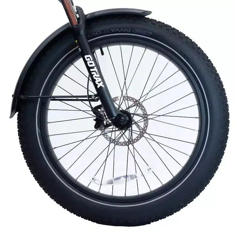 GOTRAX elektrische hybridefiets met dikke banden voor volwassenen, 26 inch, lage instap - Groen