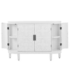Accent Storage Cabinet Sideboard Wooden Cabinet with Antique Pattern Doors for Hallway, Entryway, Living Room, Bedroom