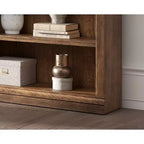 94 traditionele hoge houten boekenkast met opbergruimte, Stratton-collectie, bruin - Martin Furniture