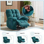 Ručni naslonjač, ergonomski naslonjač od prozračne tkanine s bočnim džepovima, jednokrevetna sofa, prikladna za dnevni boravak ili spavaću sobu