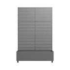 MAYEERTY plantenbak met trellis, ijzergrijs, lamellen, klassieke stijl, 72x35x16 inch, set van 3