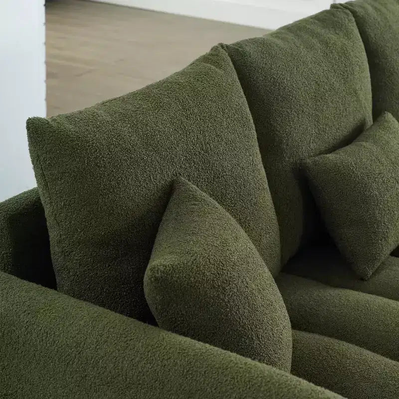 Sufan modern GDFStudio Alanna 79.5 miksi b’drapp Teddy għal 3 persuni b’imħaded