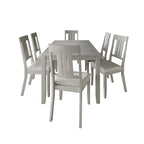 CraftPorch klassisches 7-teiliges Esszimmer-Set aus Holz