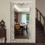 71x31 inch Solid Wood Right Angled Rectangular Used Brown Full-length Mirror (without Bracket)