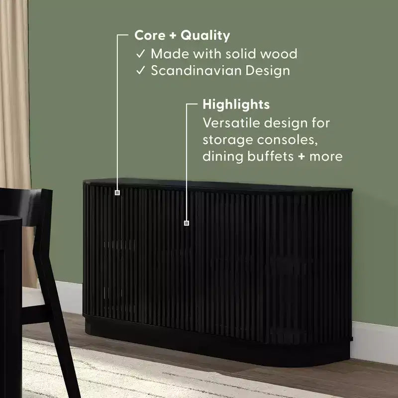 Plank+Beam Contour komoda od punog drva s 3 vrata, TV ormarić od 59 za dnevni boravak