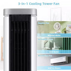 Costway 3-u-1 prijenosni isparavajući rashladni uređaj i 40' visoki ventilator rashladnog tornja bez lopatica s timerom