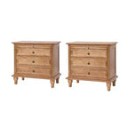Comodino Giorgio con 3 cassetti e prese integrate, set da 2|HULALA HOME
