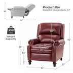 Set van 2 moderne Elisabete-fauteuils met hoge rugleuning van echt leer en vintage spijkerkopafwerking voor woonkamer en slaapkamer| ART OF LIVING DESIGNS