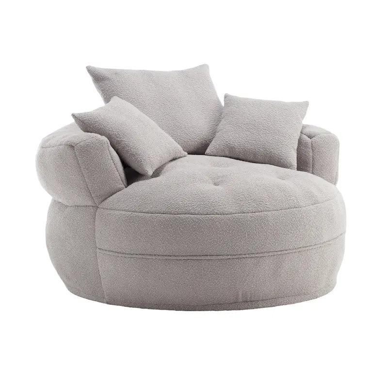 Poltrona relax rotonda – bianca/blu/grigia/gialla/arancione/rosa scuro/blu navy/verde, posto singolo e matrimoniale