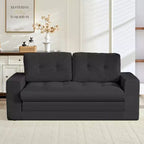 Mjkone 71'' 2-in-1 Convertible Futon Sofa Bed, Corded Fabric Foldable Tufted Buttons Loveseat Sleeper Sofa,Space-Saving