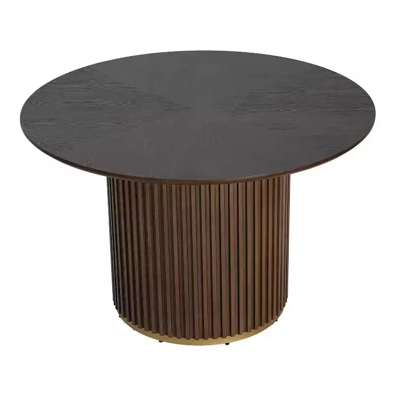 Set da pranzo rotondo moderno Christopher Knight Home Shankar da 5 pezzi con sedie imbottite in legno della gomma