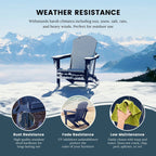 Polytrends Laguna Adirondack stolica za vanjsku terasu, otporna na izbljeđivanje i sve vremenske uvjete, sklopiva