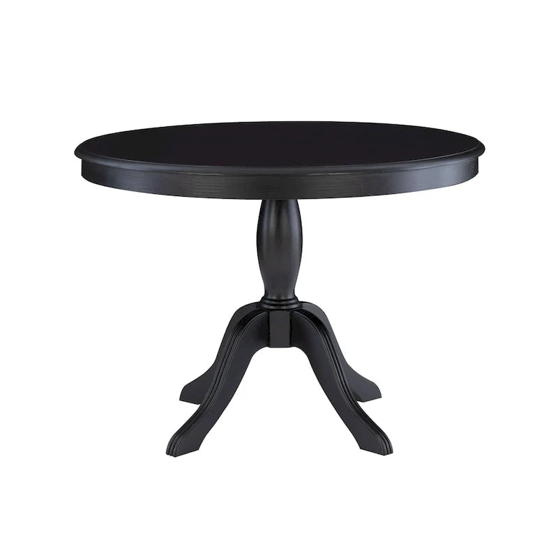 Ronde tafel met massief houten voet