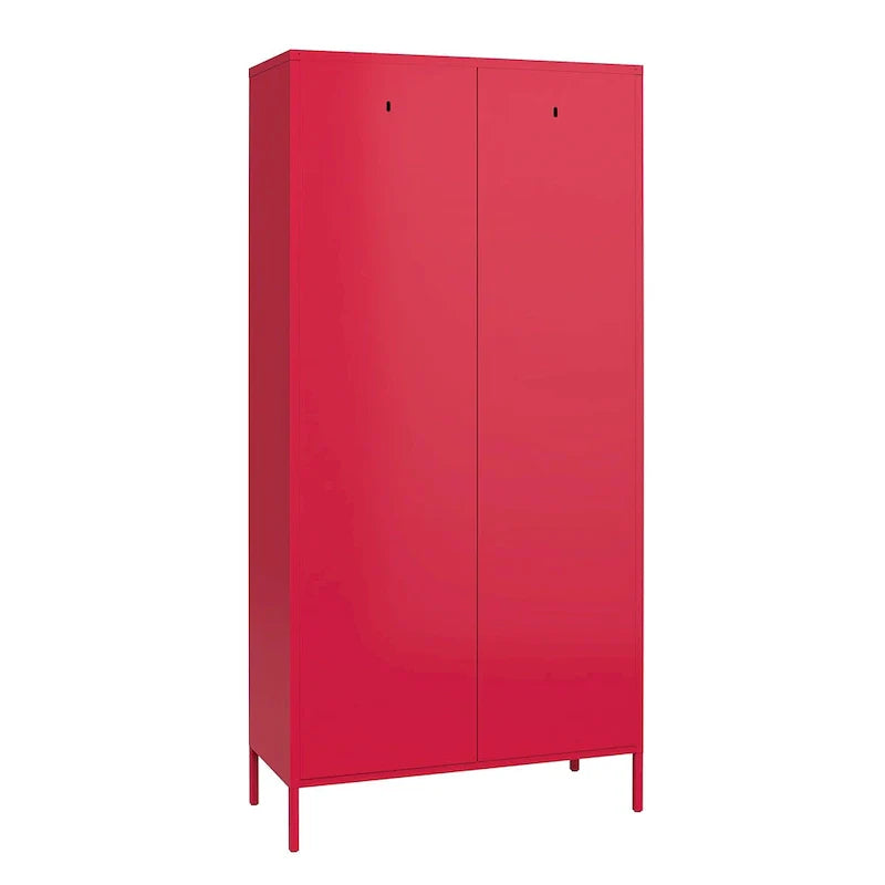 Oranger/rosa, hoher Metallspind mit 2 Türen, für 1 Person