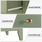 Hoge ladekast van 42,5 inch met 5 laden voor de slaapkamer, houten opbergkast met laden van 11,9 inch diep en gouden metalen knoppen, ideaal voor hal of entree