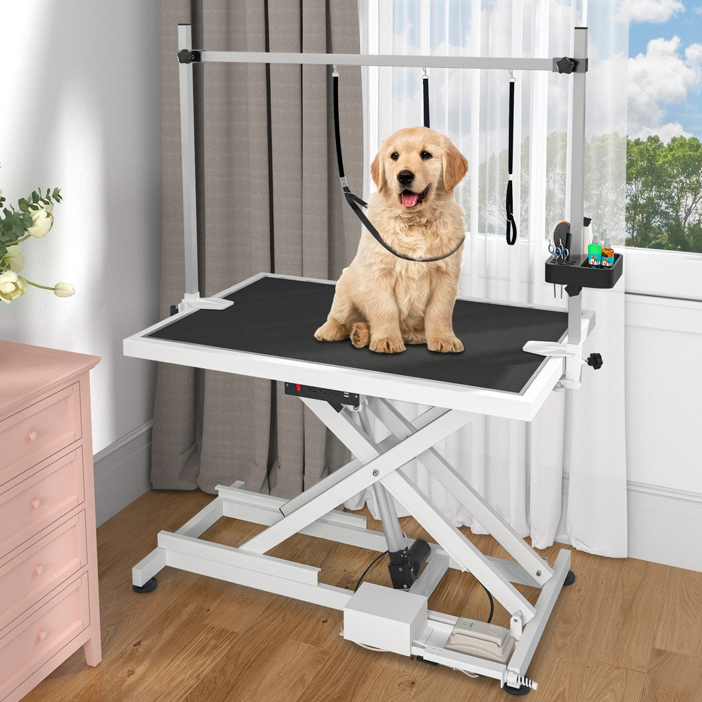 Professionele elektrische trimtafel voor grote honden, robuuste trimtafel met aluminium trimarm voor honden - 50'W