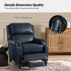 Set van 2 moderne Elisabete-fauteuils met hoge rugleuning van echt leer en vintage spijkerkopafwerking voor woonkamer en slaapkamer| ART OF LIVING DESIGNS