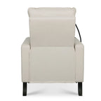 Poltrona reclinabile manuale in tessuto con portacellulare e contenitore, Gialla / Beige / Rossa / Grigia, 1 posto