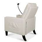 Poltrona reclinabile manuale in tessuto con portacellulare e contenitore, Gialla / Beige / Rossa / Grigia, 1 posto