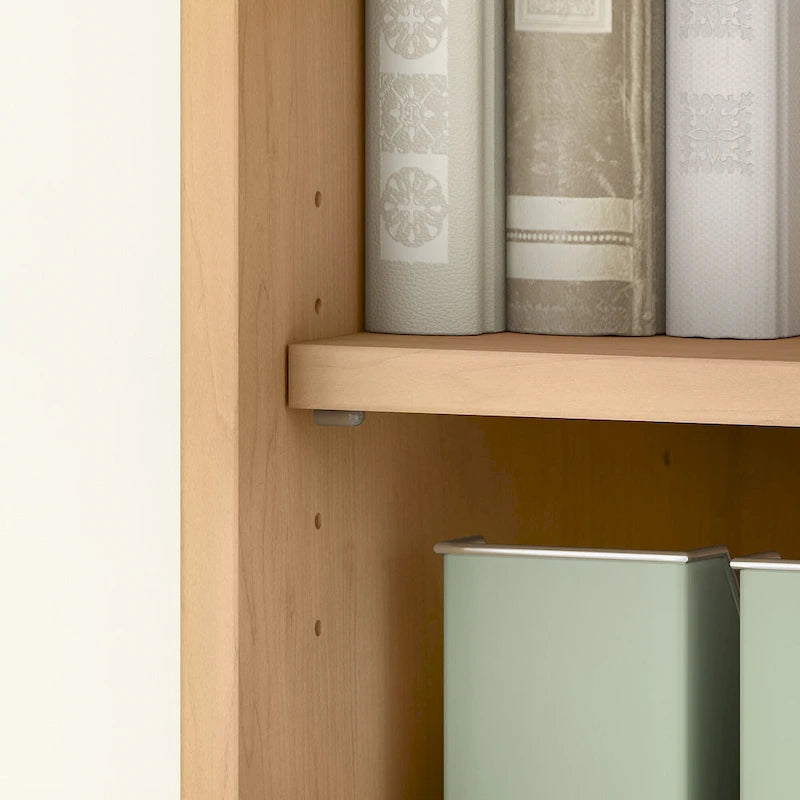 Libreria a 5 Ripiani con Ante, Ripiani Regolabili, Colori Assortiti