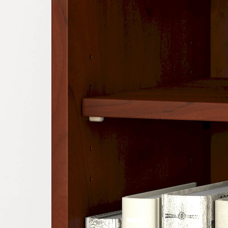 Libreria a 5 Ripiani con Ante, Ripiani Regolabili, Colori Assortiti