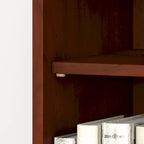 Libreria a 5 Ripiani con Ante, Ripiani Regolabili, Colori Assortiti