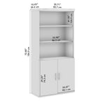Libreria a 5 Ripiani con Ante, Ripiani Regolabili, Colori Assortiti