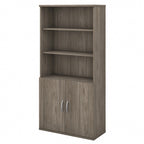 Libreria a 5 Ripiani con Ante, Ripiani Regolabili, Colori Assortiti