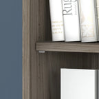 Libreria a 5 Ripiani con Ante, Ripiani Regolabili, Colori Assortiti