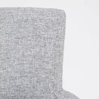 Sedia da pranzo moderna transizionale con braccioli, profili borchiati, marrone/blu/grigio, 1 posto a sedere