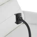 Poltrona reclinabile, girevole e a dondolo, grigio/marrone/bianco, set da 2