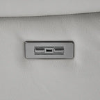 Poltrona reclinabile, girevole e a dondolo, grigio/marrone/bianco, set da 2