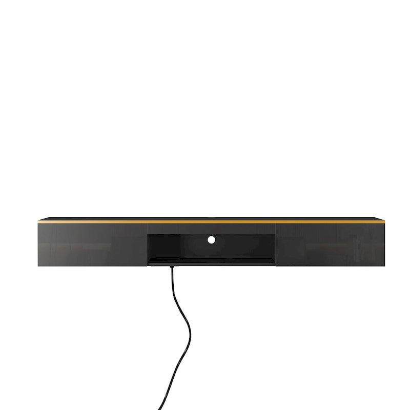 Mobile TV sospeso nero con LED a 16 colori, stile flottante, per 1 Stanza