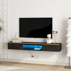 Mobile TV sospeso nero con LED a 16 colori, stile flottante, per 1 Stanza