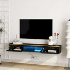 Mobile TV sospeso nero con LED a 16 colori, stile flottante, per 1 Stanza