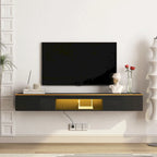 Mobile TV sospeso nero con LED a 16 colori, stile flottante, per 1 Stanza