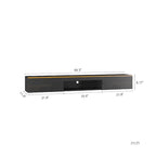 Mobile TV sospeso nero con LED a 16 colori, stile flottante, per 1 Stanza