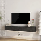 Mobile TV sospeso nero con LED a 16 colori, stile flottante, per 1 Stanza