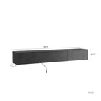 Mobile TV sospeso nero con LED a 16 colori, stile flottante, per 1 Stanza