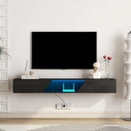 Mobile TV sospeso nero con LED a 16 colori, stile flottante, per 1 Stanza