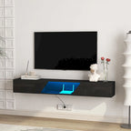 Mobile TV sospeso nero con LED a 16 colori, stile flottante, per 1 Stanza
