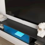 Mobile TV sospeso nero con LED a 16 colori, stile flottante, per 1 Stanza