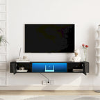 Mobile TV sospeso nero con LED a 16 colori, stile flottante, per 1 Stanza