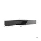 Mobile TV sospeso nero con LED a 16 colori, stile flottante, per 1 Stanza