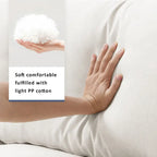 Divano sezionale a L bianco con pouf, 5 posti a sedere